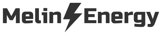Melin Energy logo with lightning bolt.