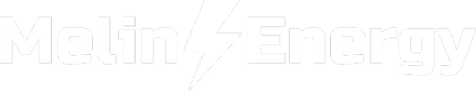Melin Energy logo with lightning bolt.